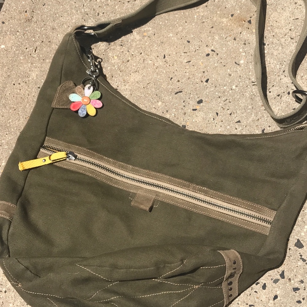Mandarina Duck Purse with a Coach Flower Keychain